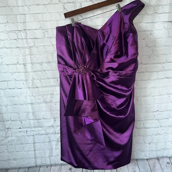 Light In The Box Purple Bow Tie Bedazzled Dress size 3X - Picture 6 of 12